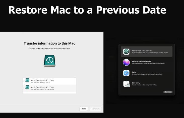 Restore Mac to Previous Date without Time Machine