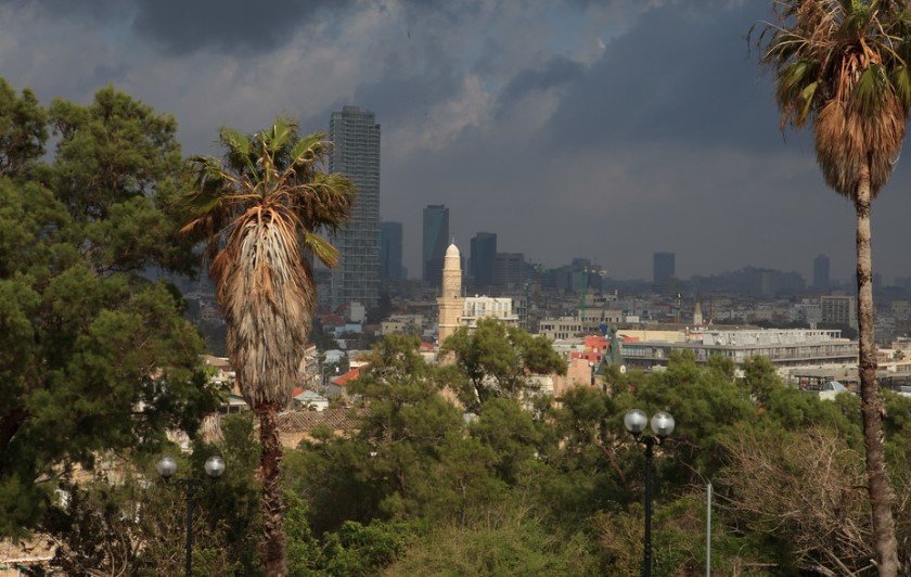 Tel Aviv tech hub skyline