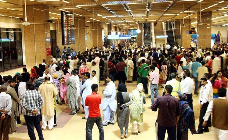 pilgrims at Karachi Islamabad airports