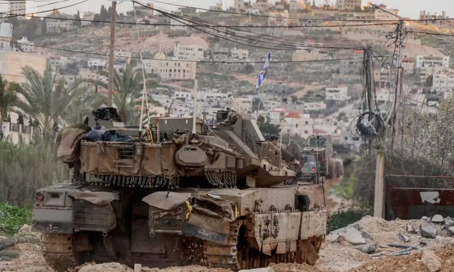 Israeli military vehicles West Bank