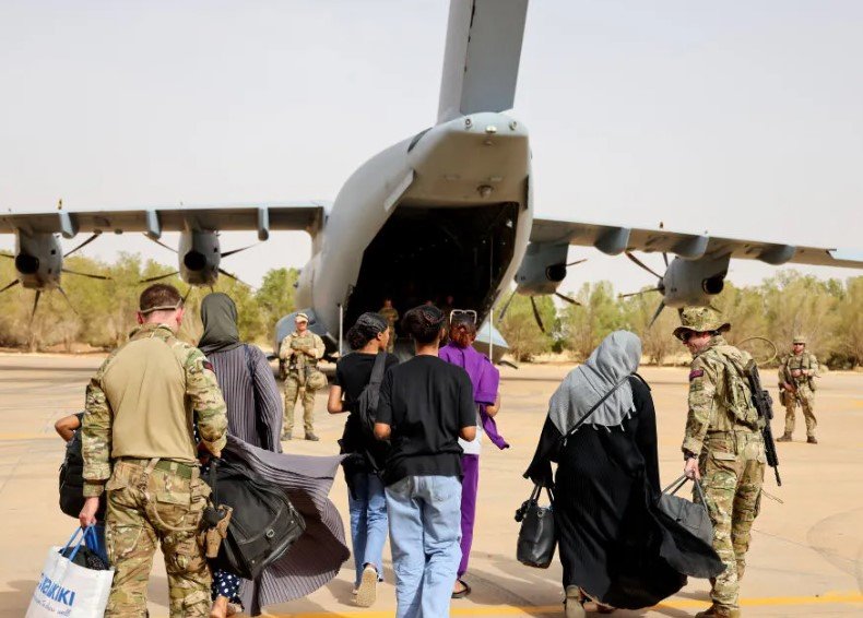 RAF evacuation flight from Israel