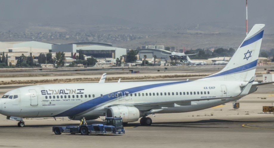 El Al aircraft at Ben Gurion Airport