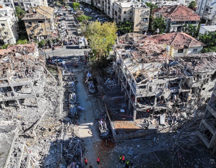 Kirya military complex Tel Aviv satellite image damage