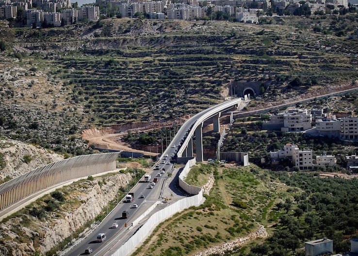 Route 60 West Bank Beit El stone throwing incident