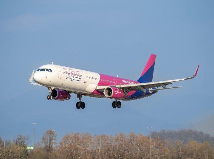 Wizz Air aircraft at Tel Aviv Ben Gurion Airport