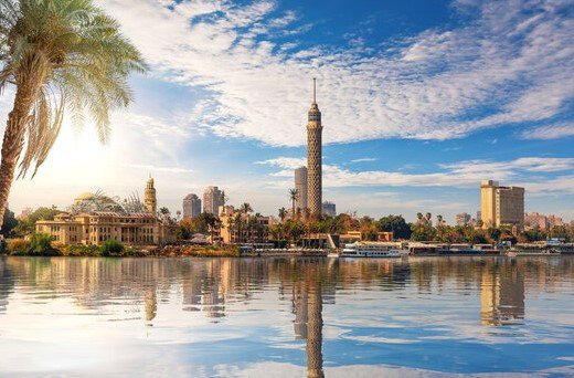Cairo skyline with Cairo Tower