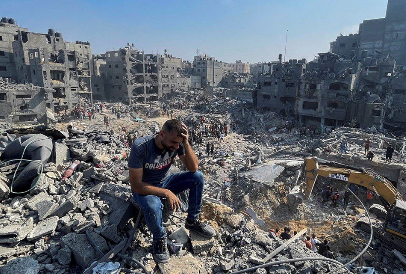 Gaza conflict scene