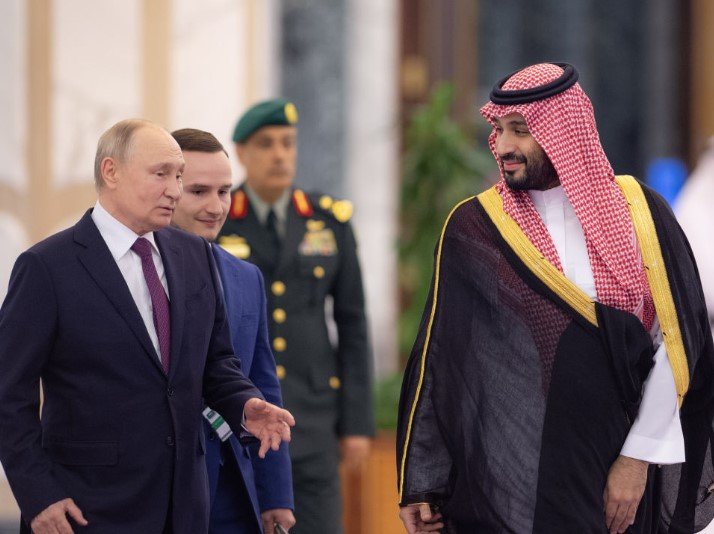 Vladimir Putin and Mohammed bin Salman