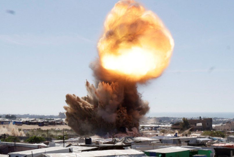 airstrike explosion