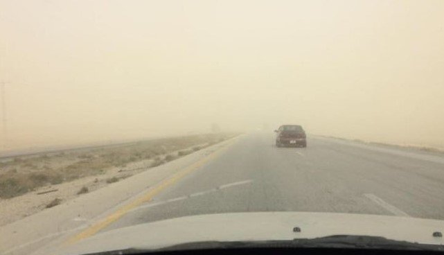 jordan heatwave desert dust storm