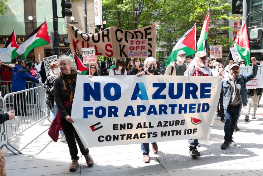 microsoft data center protest netherlands