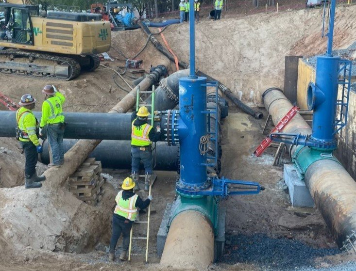 water pipeline construction