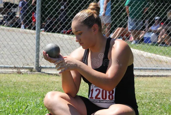 young athlete shot put junior olympics