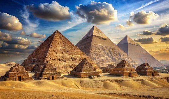 Egypt pyramids landscape
