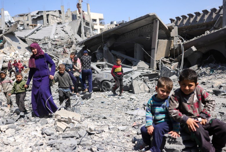 Gaza conflict scene