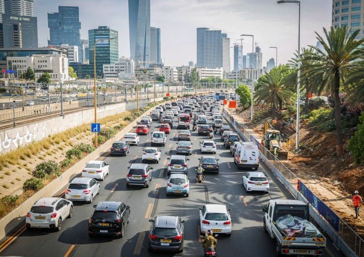 Tel Aviv traffic jam