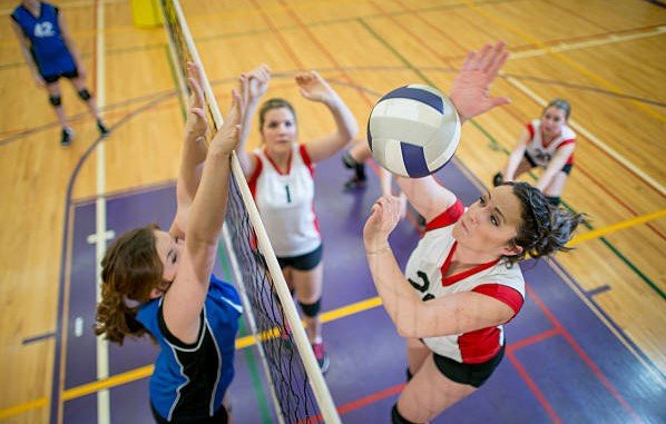 volleyball match action