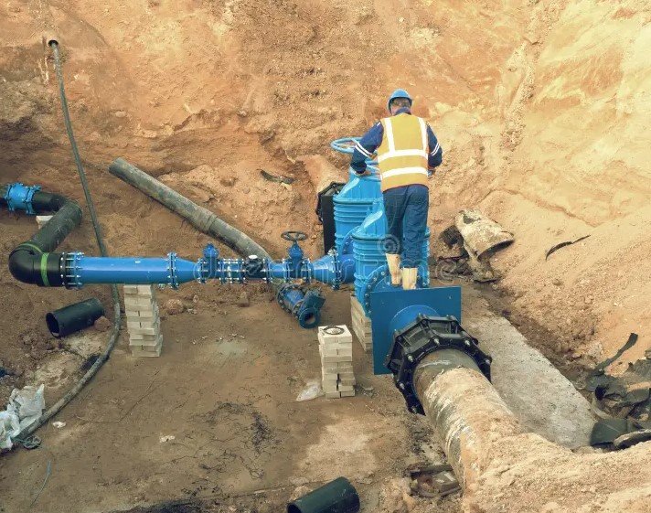 water pipeline construction