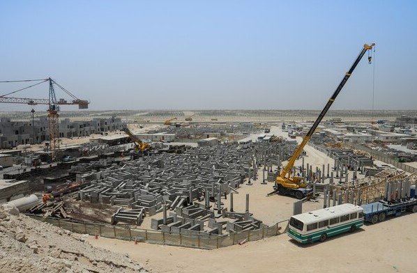 construction site in desert