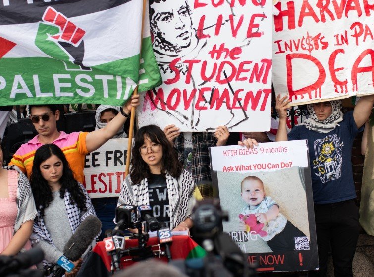 protest crowd university