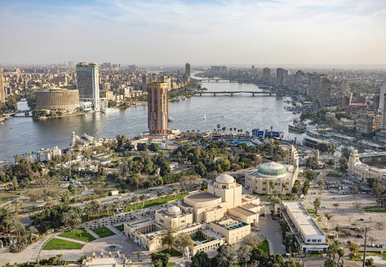 cairo skyline nile river