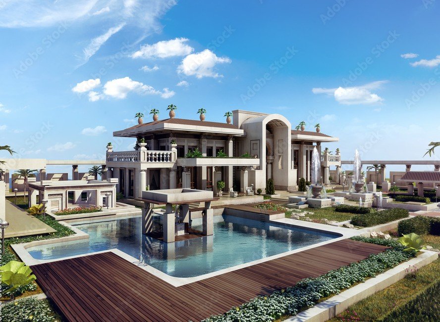 luxury villa rendering