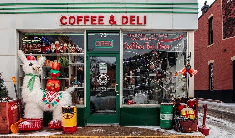 Christmas decorations shop Cairo Egypt