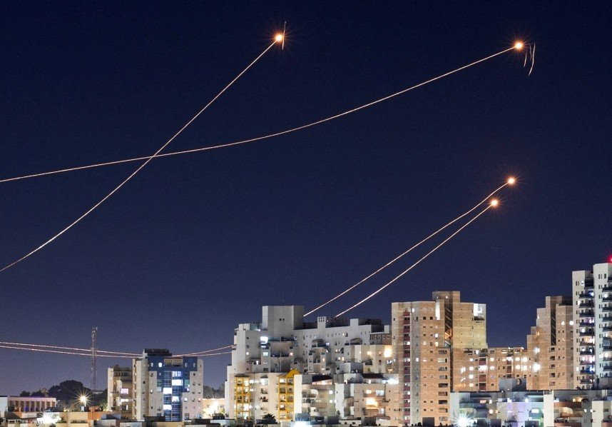 Israel Iron Dome intercept Ashkelon