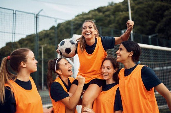 soccer match celebration