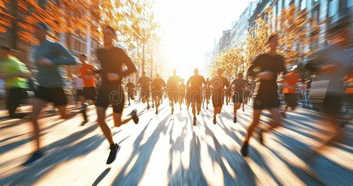 Riyadh International Marathon runners city streets
