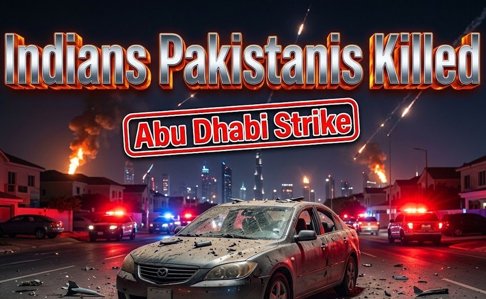 Abu Dhabi missile interception debris incident Indian Pakistani casualties