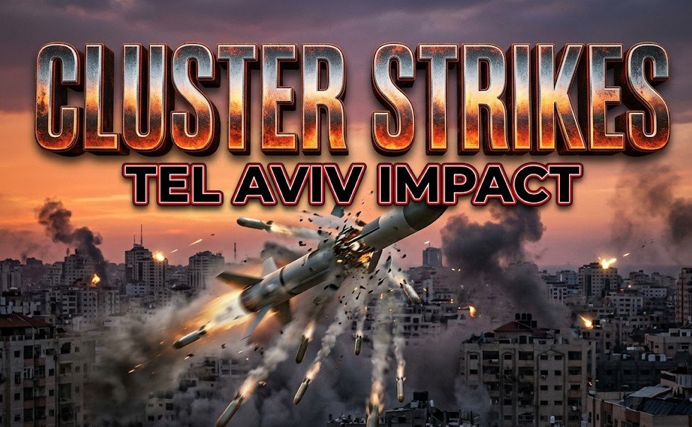 iran cluster munition attack tel aviv civilians