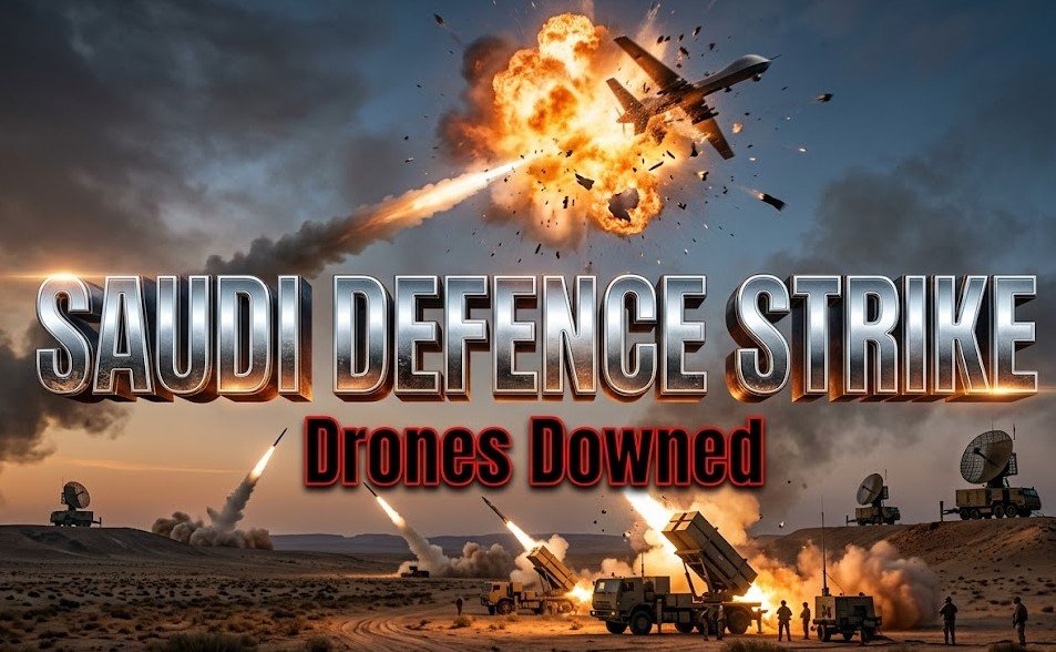 saudi air defense intercepts hostile drones