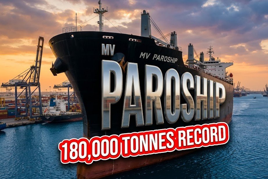 east port said record dry bulk vessel arrival