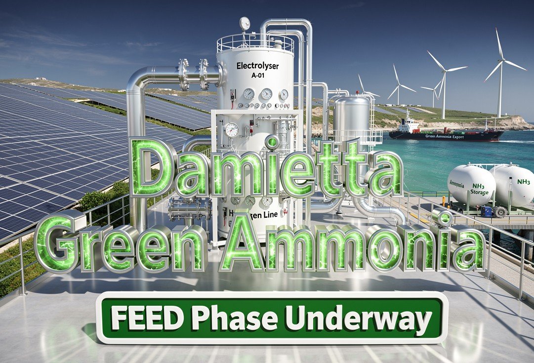 egypt damietta green ammonia project feed phase