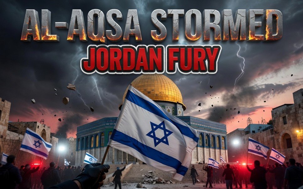 Ben-Gvir storming Al-Aqsa Mosque during Jerusalem Flag March