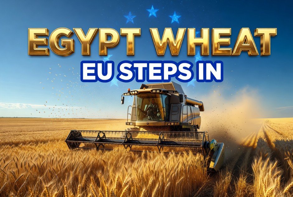 EU-backed wheat harvest mechanization Egypt food security 2026