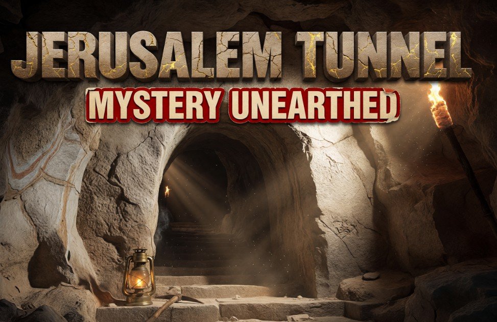ancient stone tunnel entrance beneath Jerusalem archaeological site