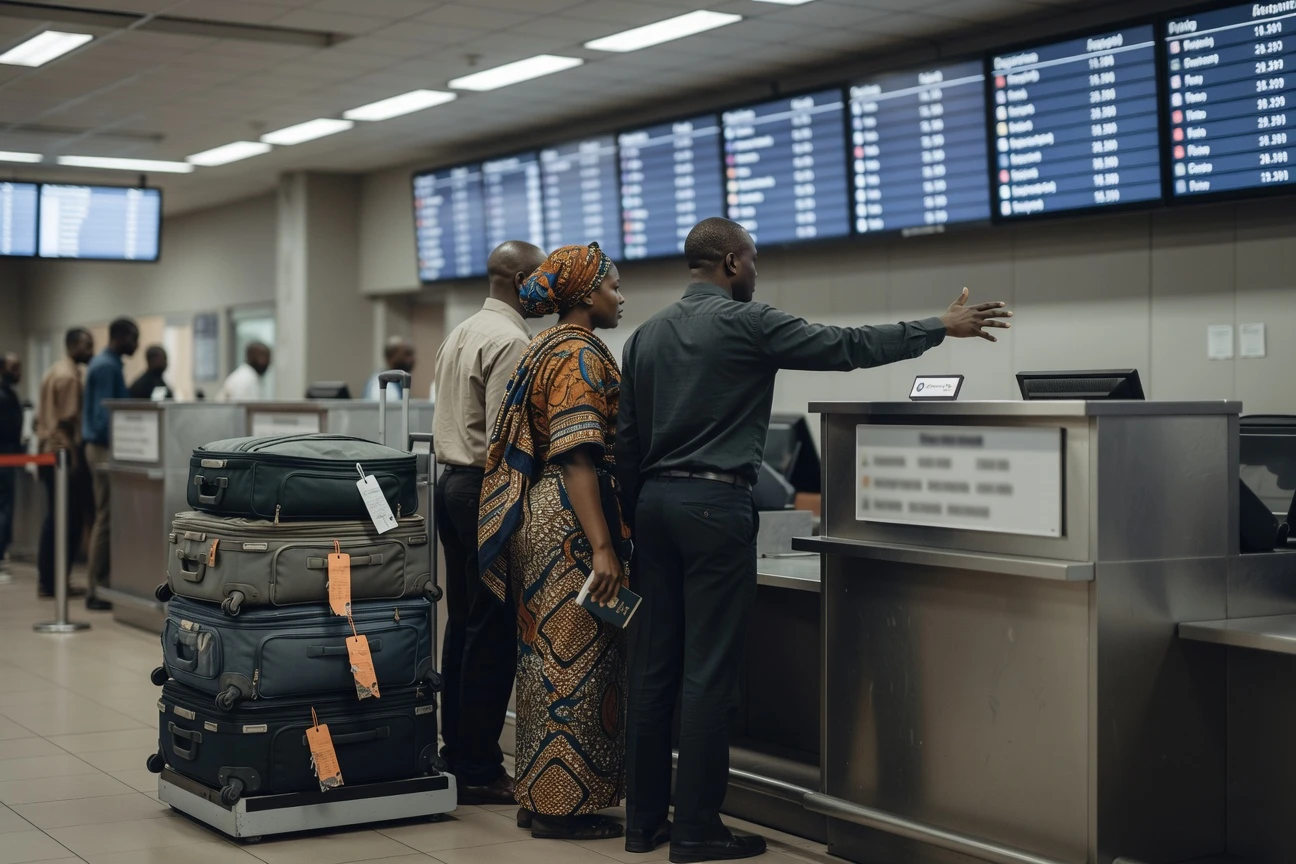 Egypt Air Lagos Cairo flight luggage protest at Murtala Muhammed International Airport explained.