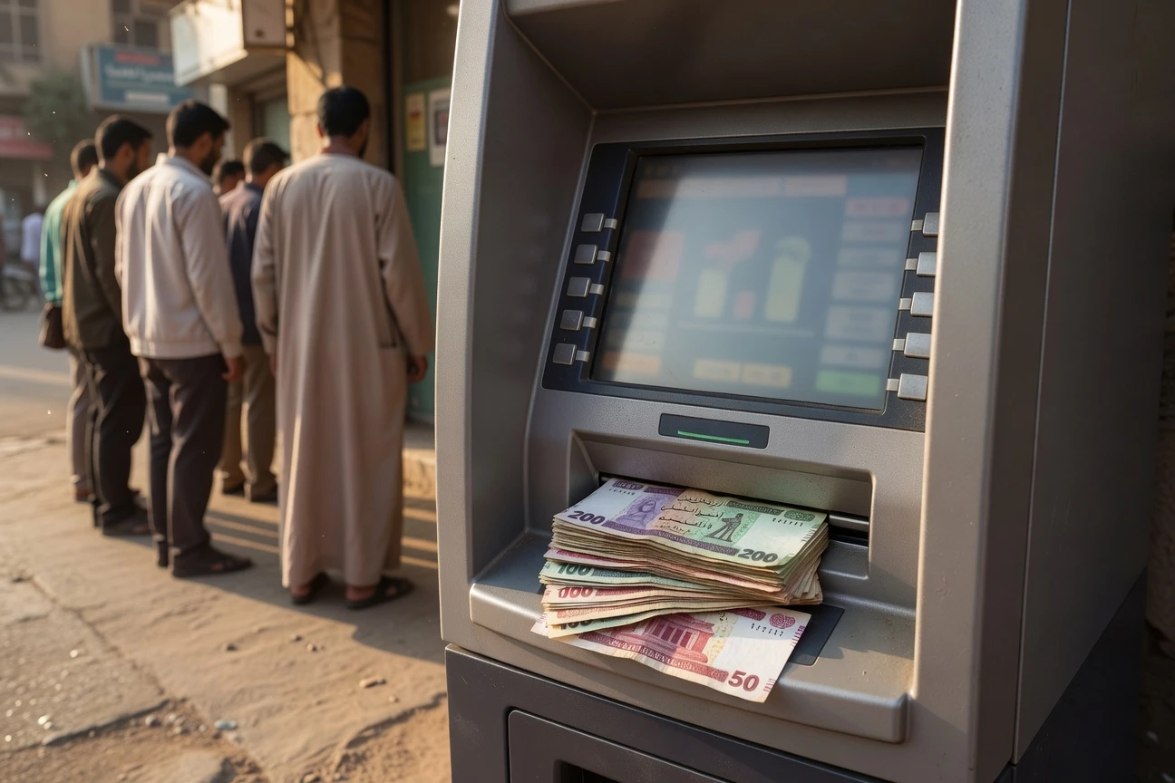 Egyptian banks refill ATMs as Eid Al-Adha cash demand surges nationwide this week.