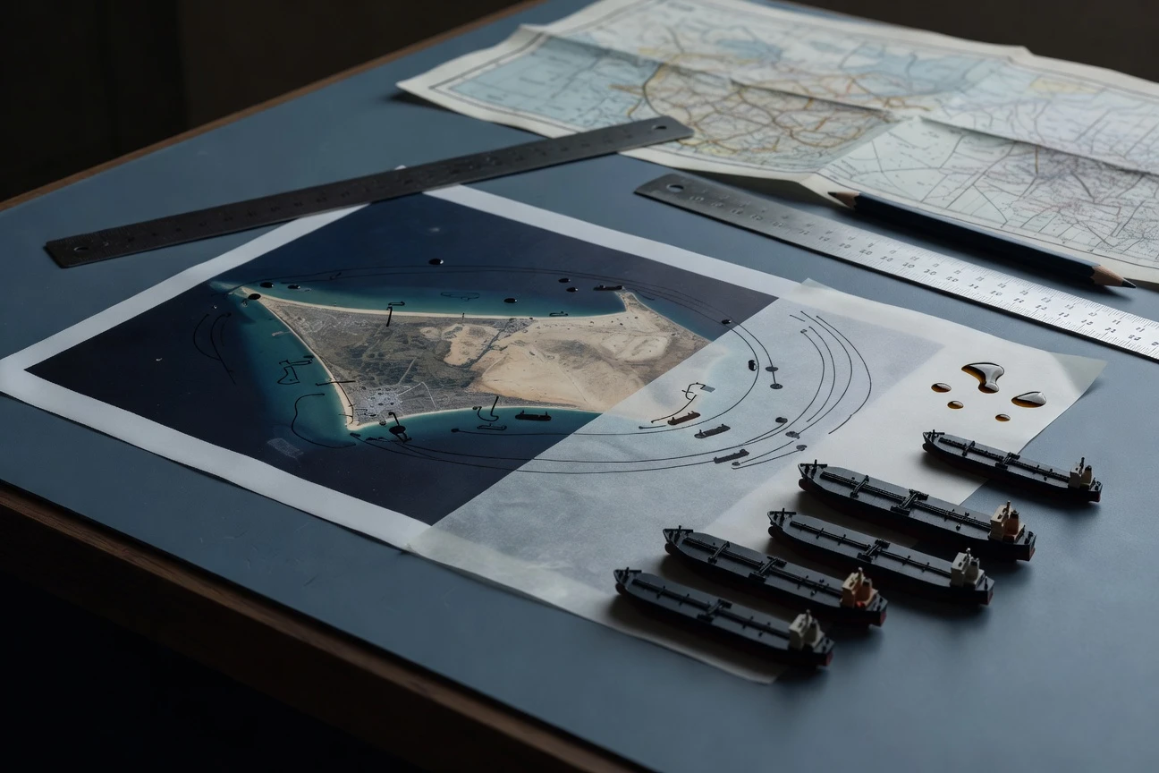 Kharg Island tanker queue signals Iran oil storage pressure.