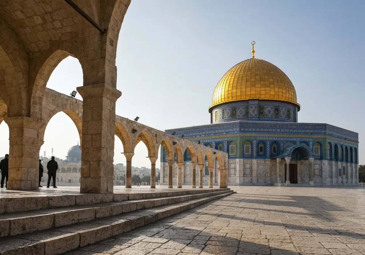 Al-Aqsa Mosque status quo dispute after Israeli settler storming in occupied East Jerusalem.