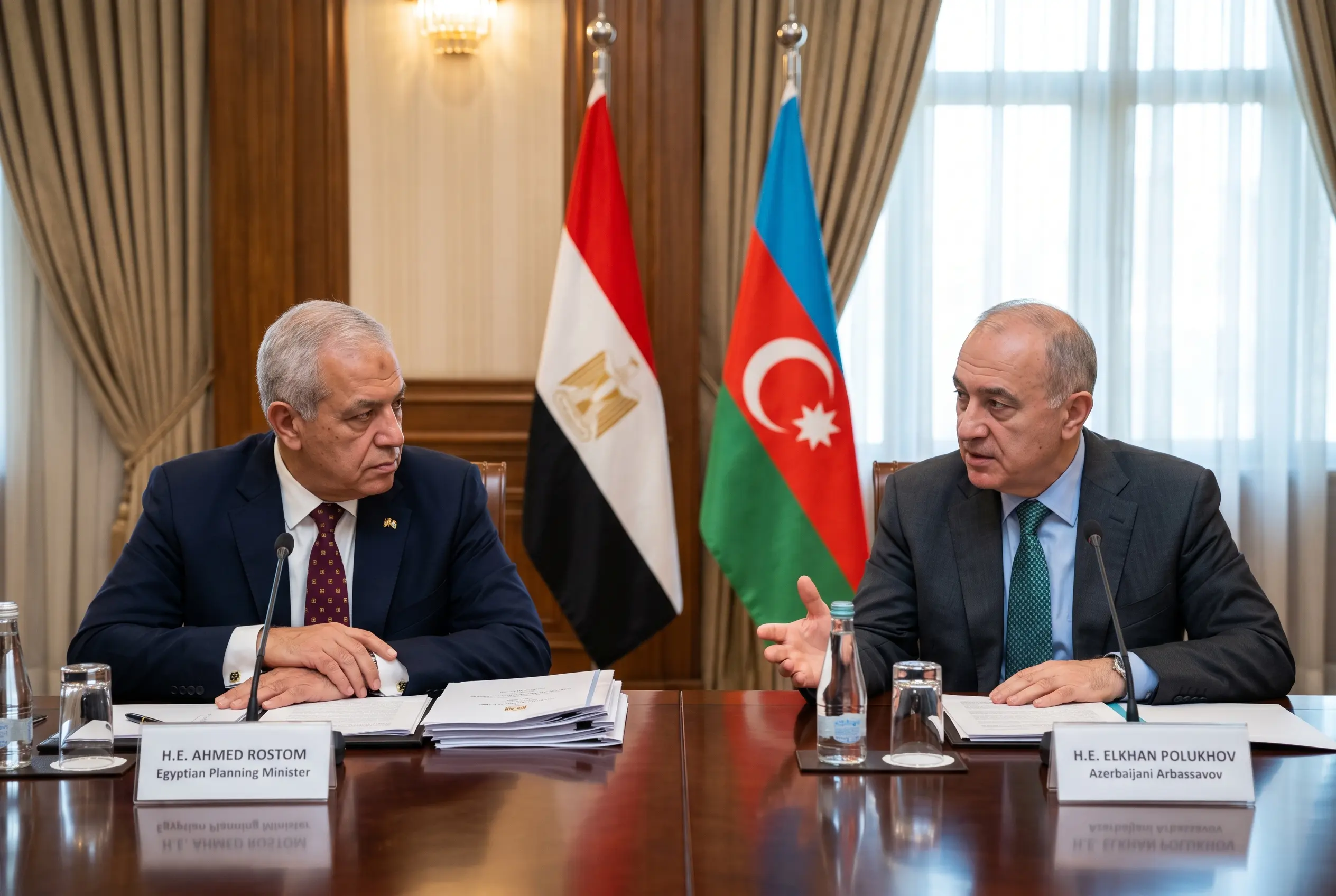 Egypt and Azerbaijan economic cooperation meeting