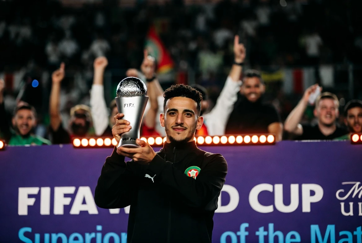 FIFA Player of the Match trophy without Michelob ULTRA branding