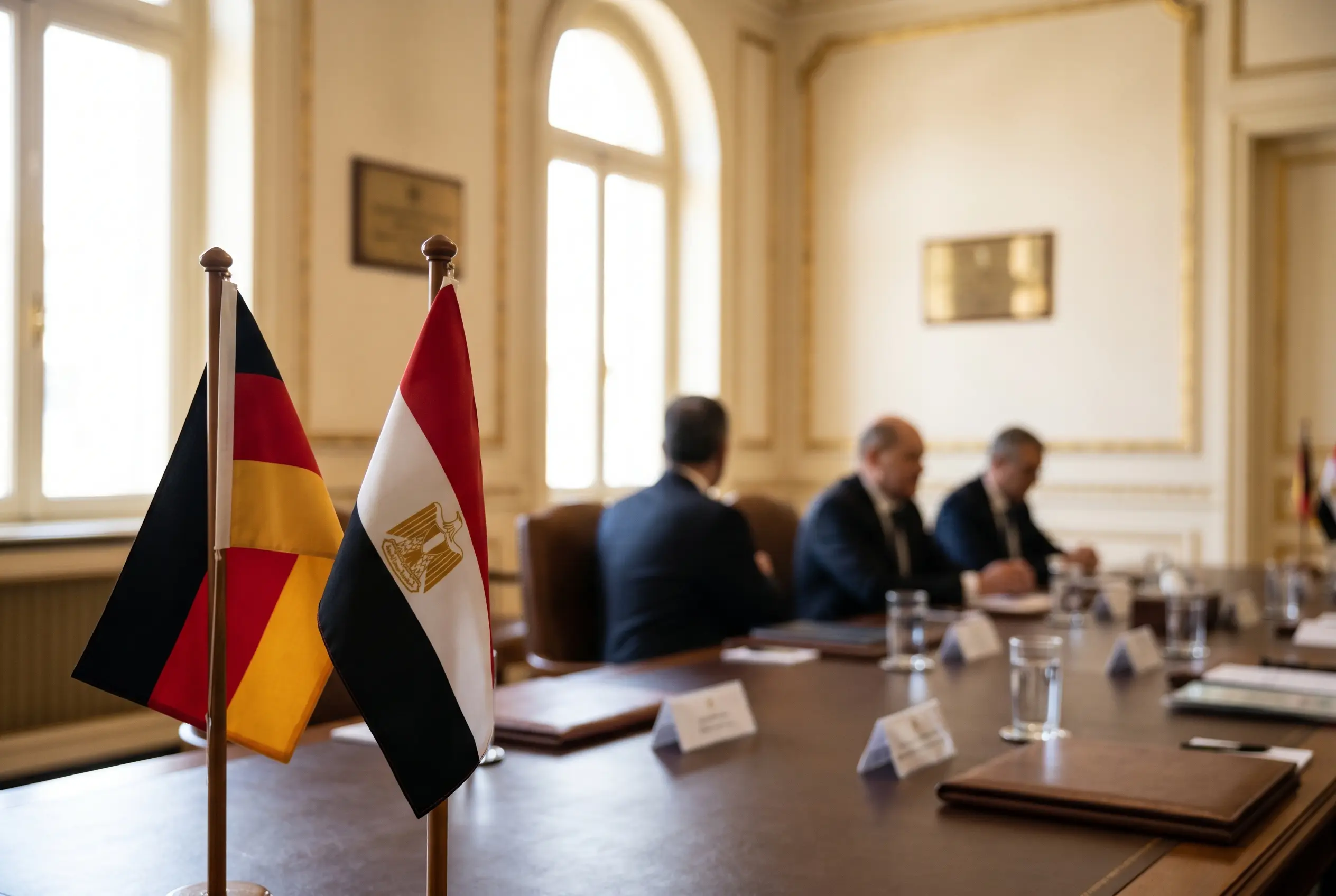 German minister Serap Güler in Cairo discussing Egypt's role in Sudan peace efforts.