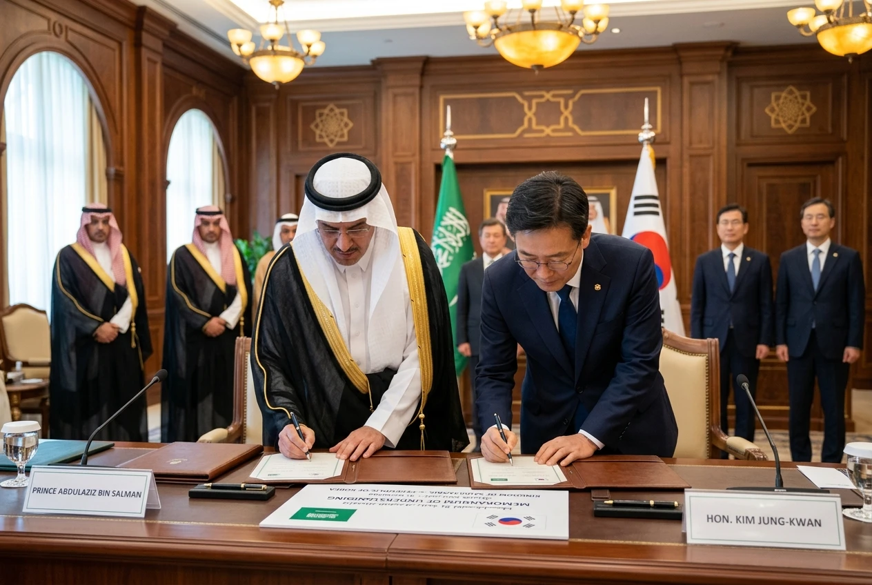 Saudi Arabia South Korea oil MoU crude storage