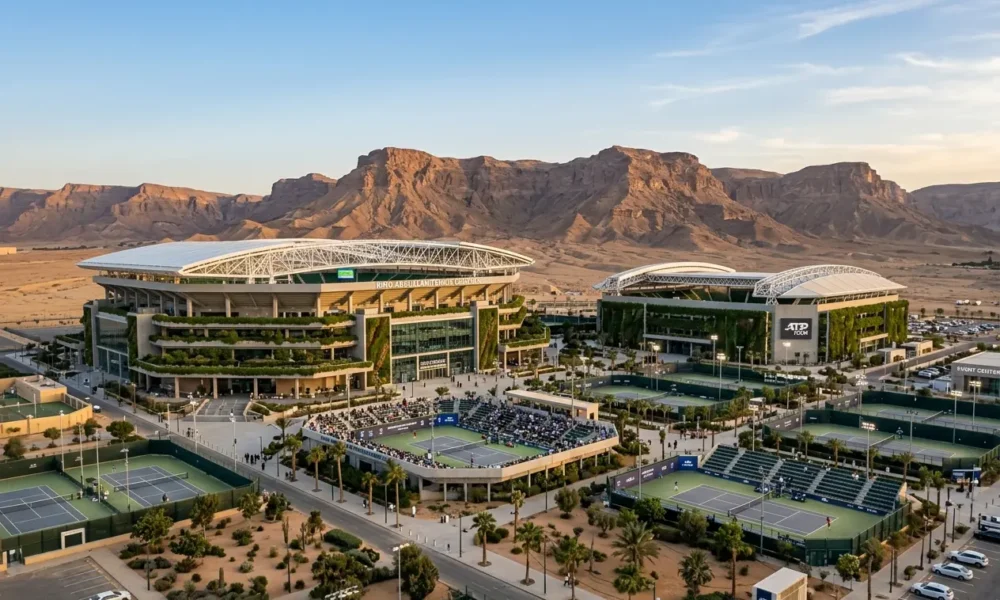 Saudi Arabia's Tennis Centre Copies Wimbledon's Look in the Desert