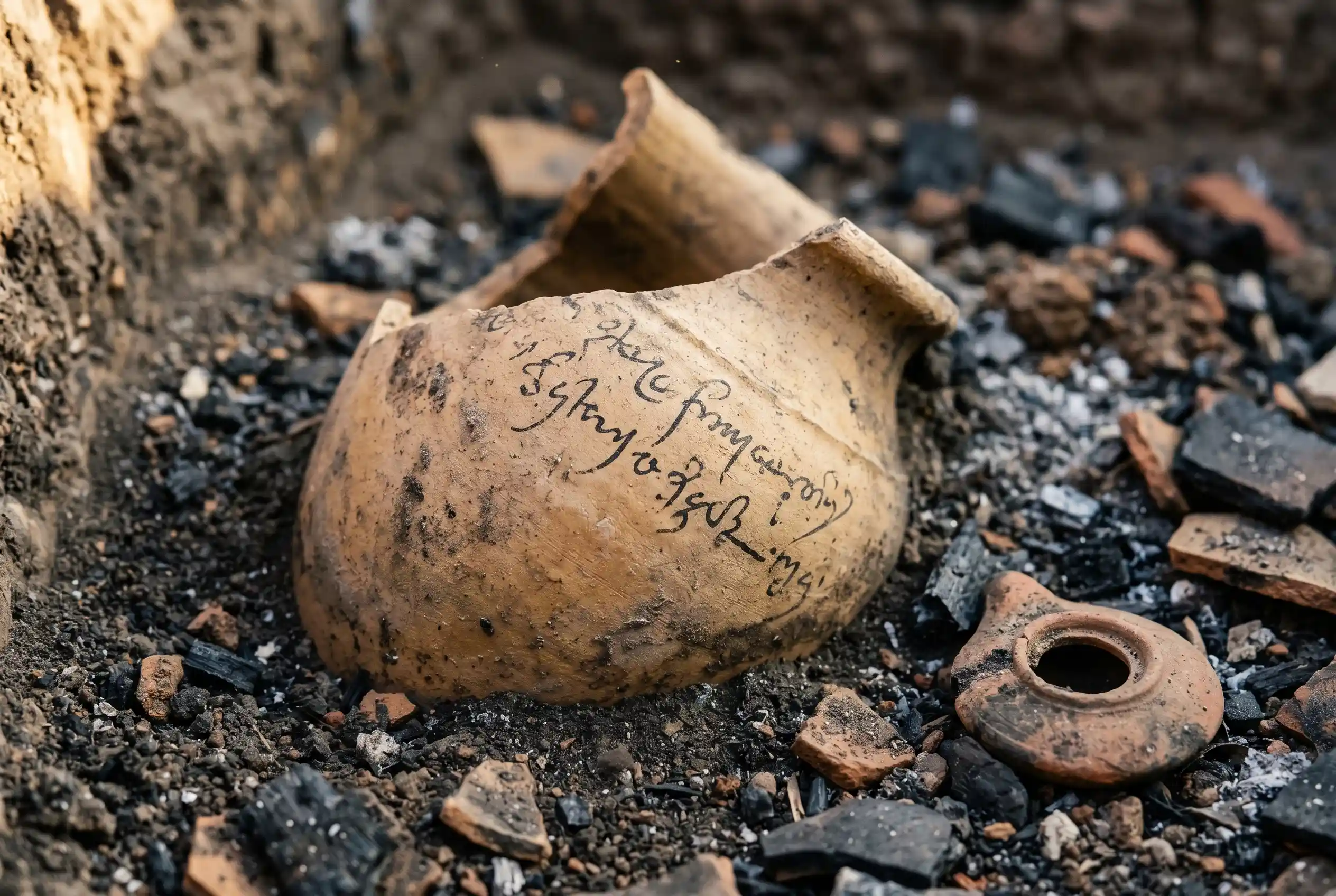 Tel Azekah jar showing Egypt's fading rule in ancient Canaan during Late Bronze Age.