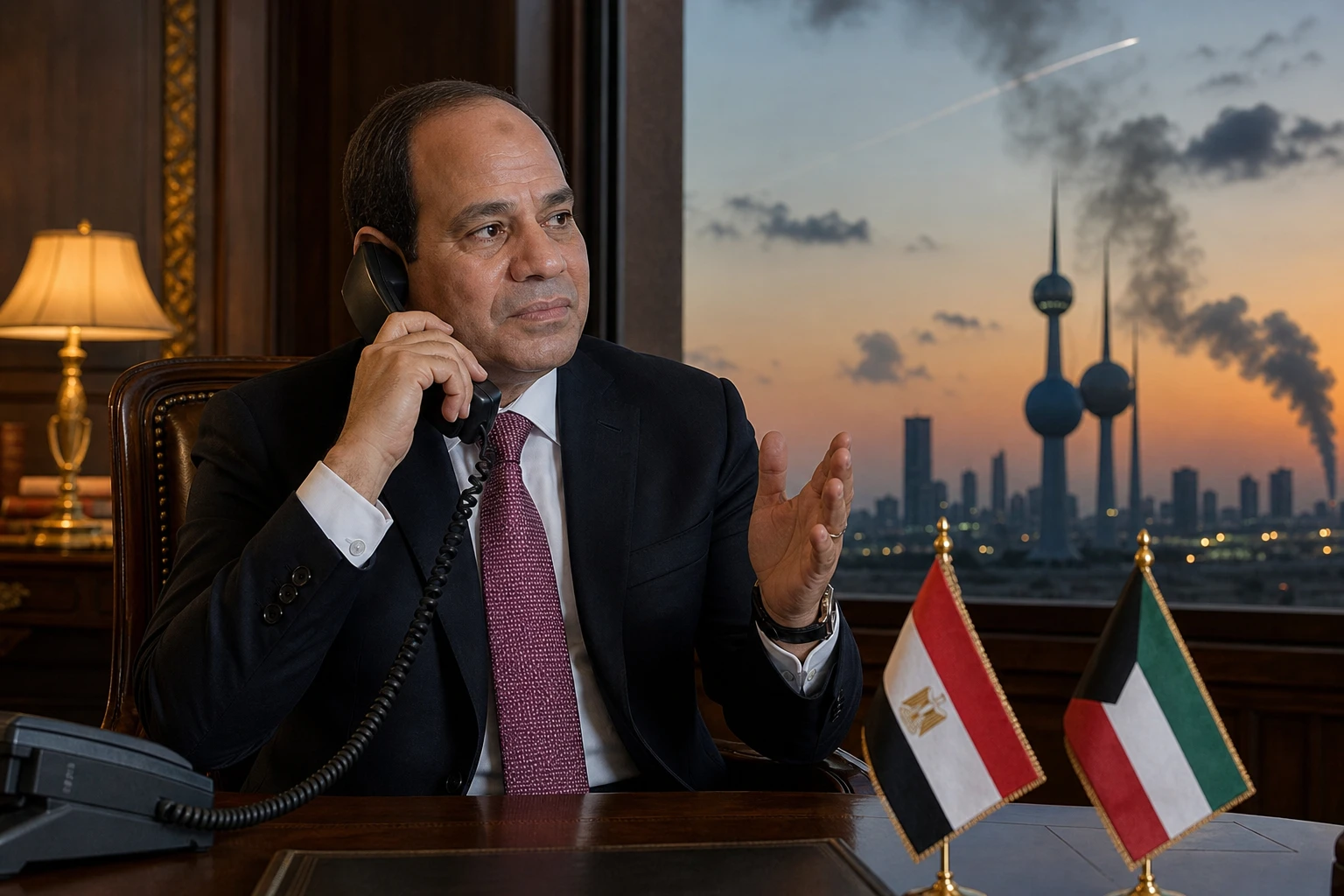 Al-Sisi and Kuwait Emir Sheikh Mishal call after Iran strikes