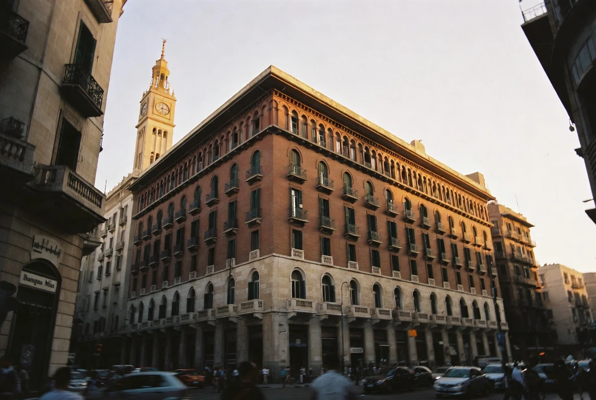 Downtown Cairo bank architecture stone facades walking tour